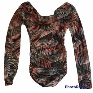 Fashion Magazine BodyCon Open Back Top sz S